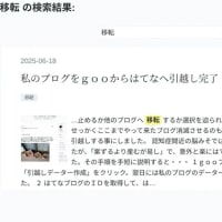 ブログ移転先決定　文字列検索機能に満足