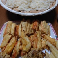 素麺と天ぷら
