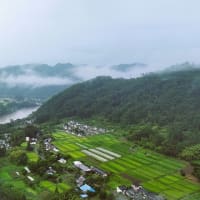 日岐と小舟上空からの風景＆中学時代の同期会（かしわ25会）