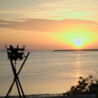 The Sunset over Lake Saroma