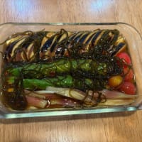 夏野菜漬けと最後のスイカ