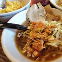 |M3404|高島平駅西口『麺一亭珍麻』にお邪魔。チューハイ＆よだれ鶏＆ホルモン炒めで開始して、つけ麺（単品）はシビカラ味変で半炒飯はスープ炒飯で頂いて大満足・大満腹！