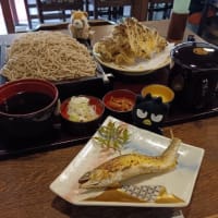 秩父の舞茸天そば＆鮎の塩焼き…