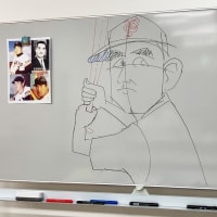6月後半の似顔絵教室は長嶋さん