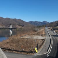 １２月の八ッ場ダム：源泉公園から群馬県道３７７号線を歩いて王湯前まで　ＰＡＲＴ２