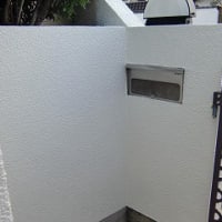 外壁塗り直し：ポスト周り内側