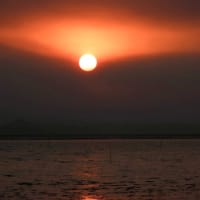 入梅前の荒尾海岸の夕陽・・・2025年6月