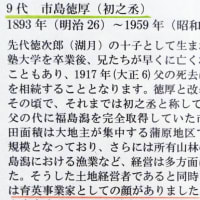 「大地主・市島邸の物語　74」　天朝山公園を寄付・シャープ勧告・農地改革記念碑・片桐義一・瓢湖に白鳥が飛来