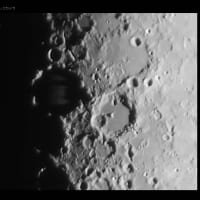 24/04/17 昨日のお月様…。　月齢７日目はたまたま撮れてた月面V &XとRay現象？！