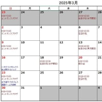[ｽｹｼﾞｭｰﾙ] 2025年3月