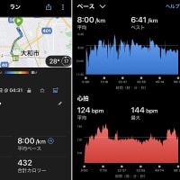 朝ラン７ｋｍ & 孫２歳