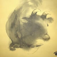 牛之図　平福百穂筆　その１４７