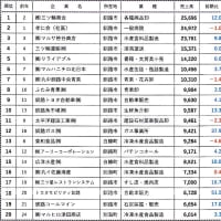 2022年度「釧路根室管内主要企業」売上高ランキング（上位20社）