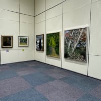 本庄市　県展入選作品展、飾り付けできました。