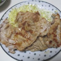 質素に少量-今日も元気----羽根つき餃子、一刻堂のラーメン、ブドウ、豚肉の生姜焼き、ホッケの塩焼き、メロン