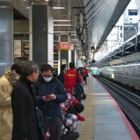 東京駅２１番線ホームを発着する東北新幹線やまびこ２０５号　仙台行き