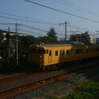 山陽本線115系N編成　黄昏時の始発電車　2024-07-12