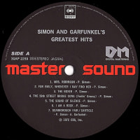 ◆高音質/LPレコード◆Simon And Garfunkel（サイモンとガーファンクル）「Greatest Hits」CBS/Sony 30AP 2259　《1982年》　マスターサウンド