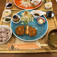 Arii’s cafe@真備町「海老カツ定食」