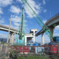 大阪湾岸道路西伸部（六甲アイランド内）2024/10/20時点の状況＜前＞