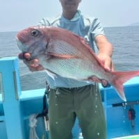 2号船午前便タテ釣り、午後便イサキ釣り