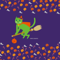 14年10月23日 デスクトップ壁紙 ハロウィン猫 さいはてりとのギャラリー