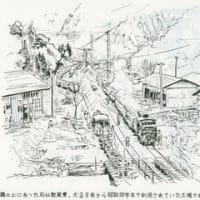 イラストで訪ねる懐かしの魚梁瀬森林鉄道・・・石仙駅風景