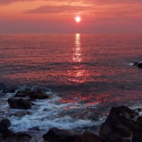 留萌で見た日没（2025年6月10日）