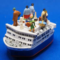 クルーズ船に旅人を乗せて　作ってみました　