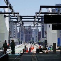 広島駅ビル２Ｆ、路面電車乗り入れ・工事中　250605