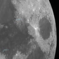 月面アポロ着陸地点