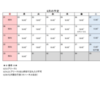 6月の予定