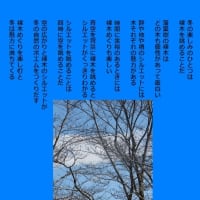 冬の楽しみ