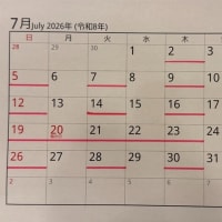 2026年坂根医院の日程表