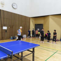 サタデー卓球同好会 7月最初の練習（2025）・・・姶良市役所加治木支所多目的ホール