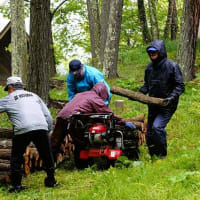 高津屋森林公園管理組合シイタケこま打ち体験教室＆日岐と小舟上空からの風景