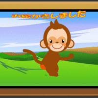 お猿さんをGifアニメに加工