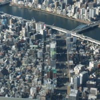 １月の東京スカイツリー：フロア４５０より南西～西方向（東京駅～新宿駅）