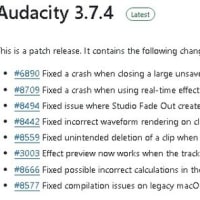 Audacity 3.7.4 がリリースされました。