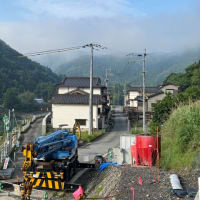 芦北町白石地区復興工事中