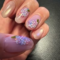 ネイル　紫陽花