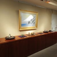 「-黄瀬戸・織部- 西岡 悠 陶展」会場奥風景