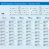 世界水泳選手権2023福岡大会始まります！ー放送予定もちょろっと