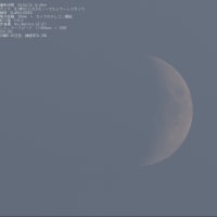 24/04/15  昨日逢ったお月様…。月齢５日目はモヤっとした空でしたが月面グゥ〜も…。
