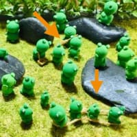 6月最後の日は→軽量粘土作品「かえるちゃん広場」(o^^o)