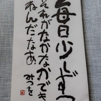 相田みつを「毎日少しずつ」