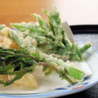 松本市梓川倭の手打蕎麦「シマ」で、野菜天ざるとそば茶ソフトクリームのランチ。