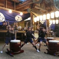 7月28日(日)　氷上八幡神社夏祭りで太鼓演奏をしました。