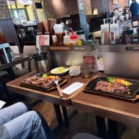 本日のランチ　いきなりステーキ　オット帰国中