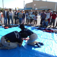 太閤山地区自主防災訓練　　救命講習　CPR　AED　担当しました。